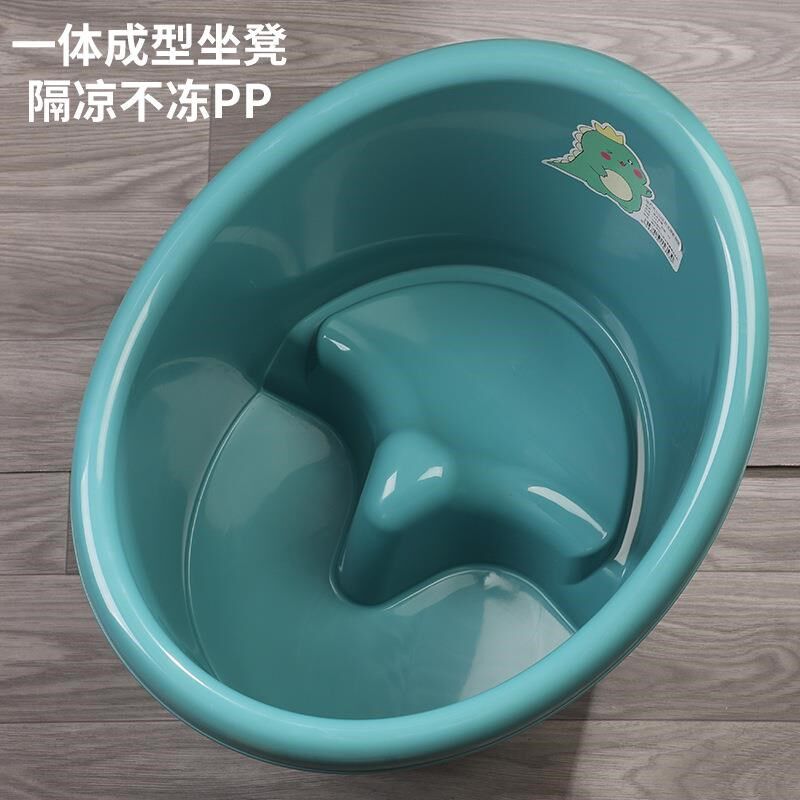 婴儿洗澡盆圆形儿童洗澡桶宝宝z可坐浴桶加厚泡澡桶塑料婴儿沐浴