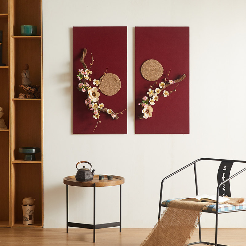 新中式客b厅墙面墙上墙壁装饰挂件墙饰壁饰挂饰背景墙装饰壁挂