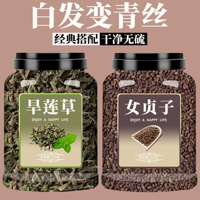 女贞子墨旱莲组合正品中药材官方旗舰店的功效与作用和旱莲草桑葚