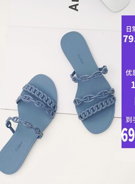 2024a新款夏季果冻鞋女猪鼻子拖鞋纯色外穿防滑平底塑料沙滩鞋耐