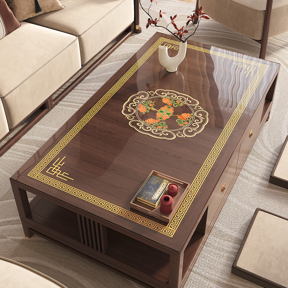 新中式茶几桌布防油防水防烫免洗餐桌垫透明pvc软玻璃桌面保护垫