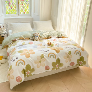 ins风纯棉被套i单件100全棉被罩200X230双人被单学生单人床被子套