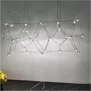 满天星餐厅吊灯后现代简约咖啡厅吧台餐厅吊灯高级感光立方灯具