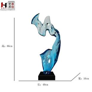 配饰电视柜装 现代家居客厅桌面摆件简约透明雕塑艺术品酒店软装 饰