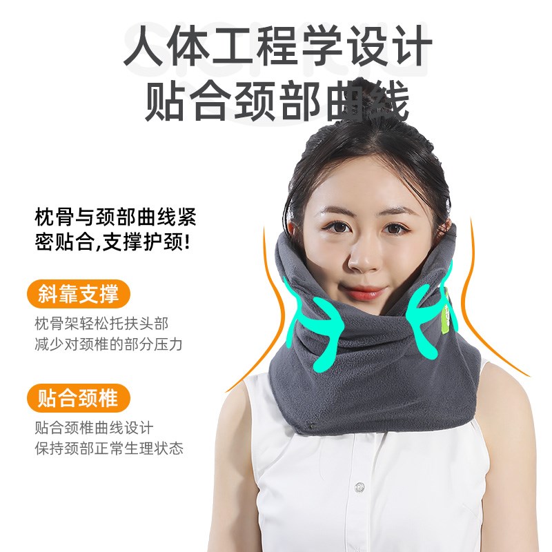 颈枕包裹型午睡旅行靠枕飞机侧睡飞行坐火车硬座高铁长途睡觉神器
