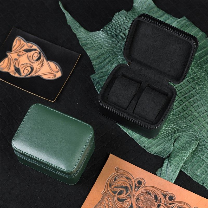 手表收纳盒高档腕表存放盒多表位便携旅行表包首饰耳环耳钉袖口盒