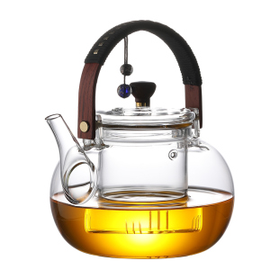 耐高温玻璃蒸茶壶煮茶器家用泡茶壶养生花茶壶防烫提梁壶烧水壶