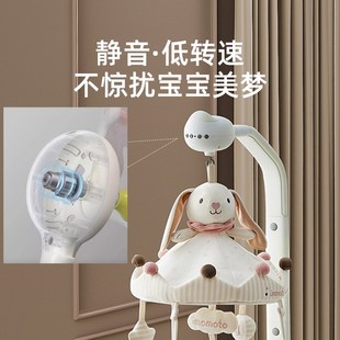 imomoto新生婴儿床铃宝宝床头悬挂式音乐旋转摇铃床上挂益智玩具