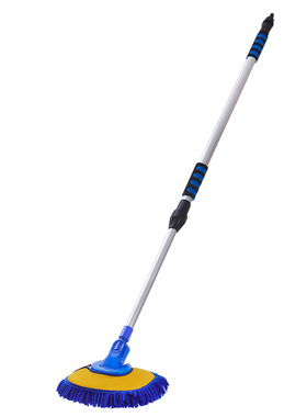 大货车洗车拖把专用加厚加粗刷子擦汽车大客车用长杆可伸缩工具