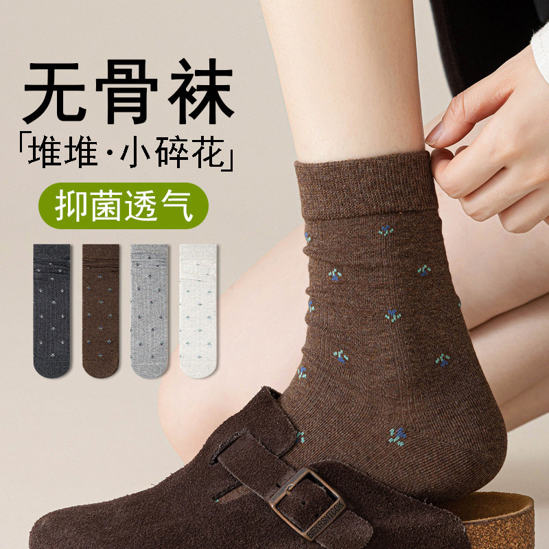 袜子女款纯棉夏季薄款复古中筒袜
