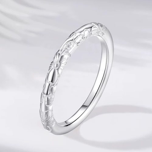 S999纯银樱花戒指女款