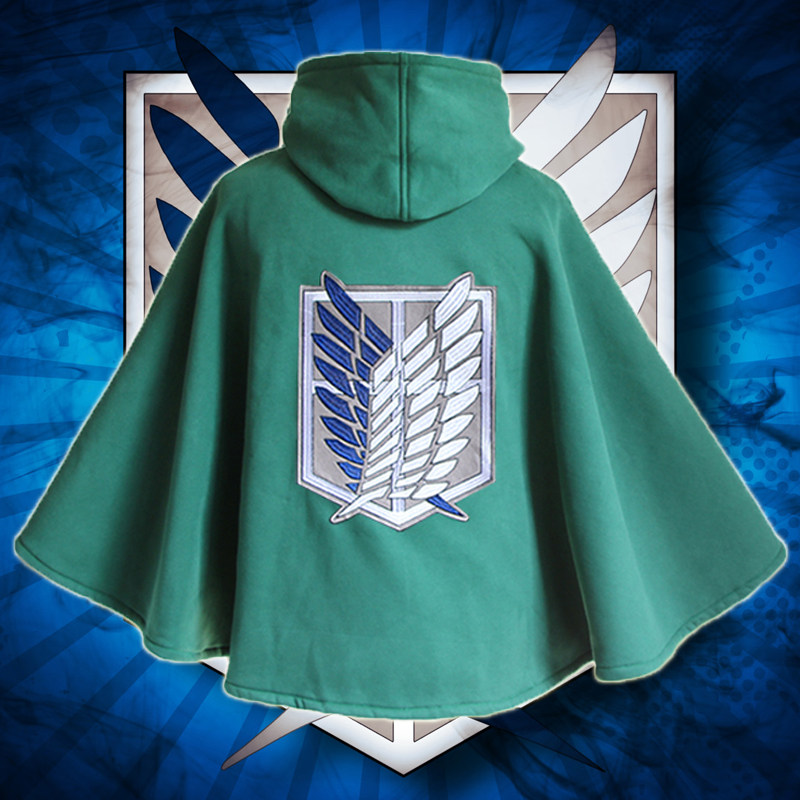 thumbnail for Attack on Giant Cloak Wings of Freedom Levi COS Anime Knitting Embroidery Jacket Men's and Women's Cloak Top
