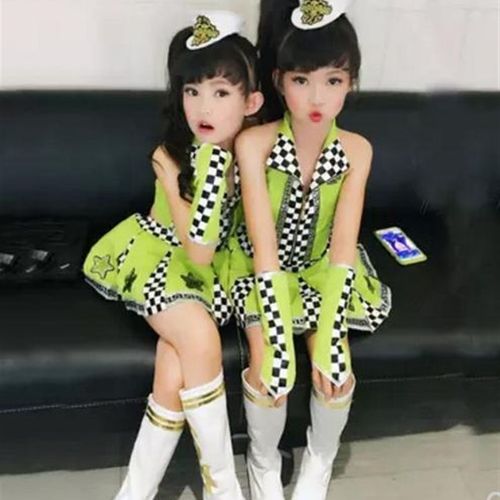少儿啦啦操蓬蓬裙幼儿走秀服装儿童爵士舞演出服女童架子鼓表演服
