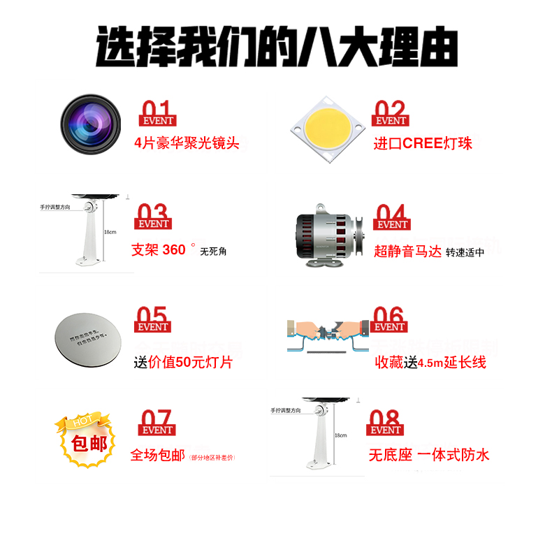 户外防水logo投影灯广告灯射灯地面门头招牌广告投影灯led定制灯