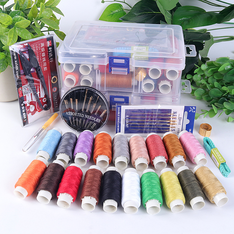 家用手工缝纫线202涤纶线26色针线套装环保604粗线缝衣线涤纶pp线