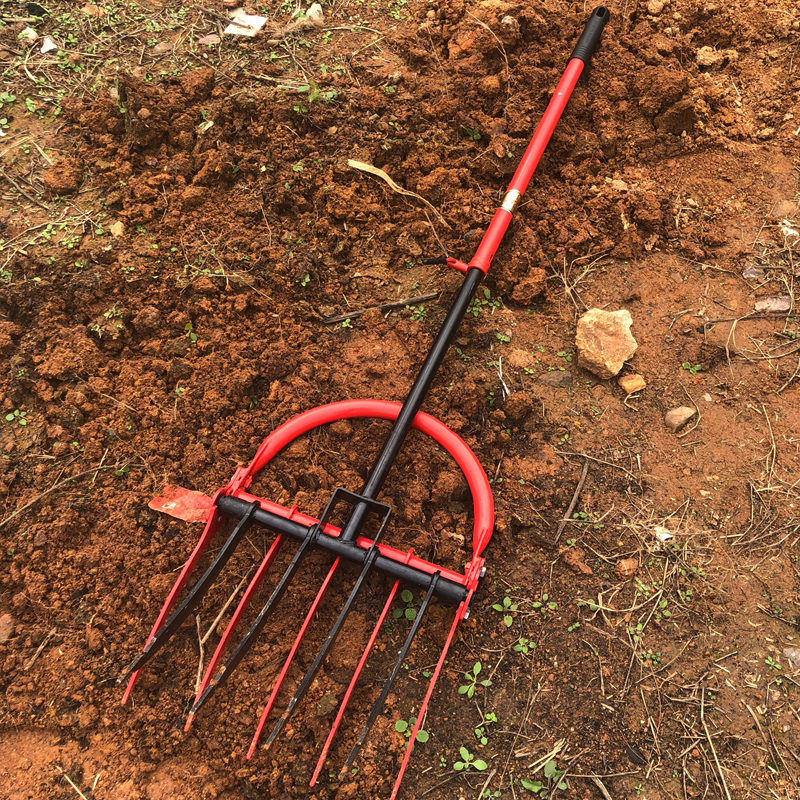 园艺翻土器松土耙子农用工具翻土叉子种花种菜翻土神器家用包邮