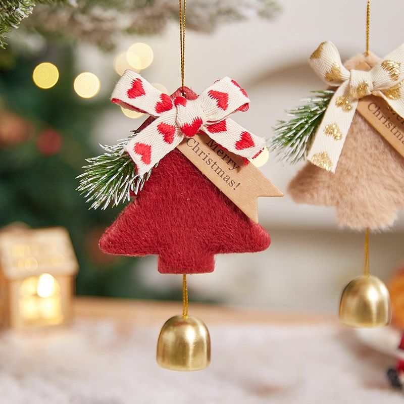 圣诞节树装饰品车门挂吊饰风铃小铃铛挂件蝴蝶结毛毡氛围场景布置,节庆用品/礼品,圣诞装饰品,淘宝优惠券,粉丝福利购,淘宝优惠卷