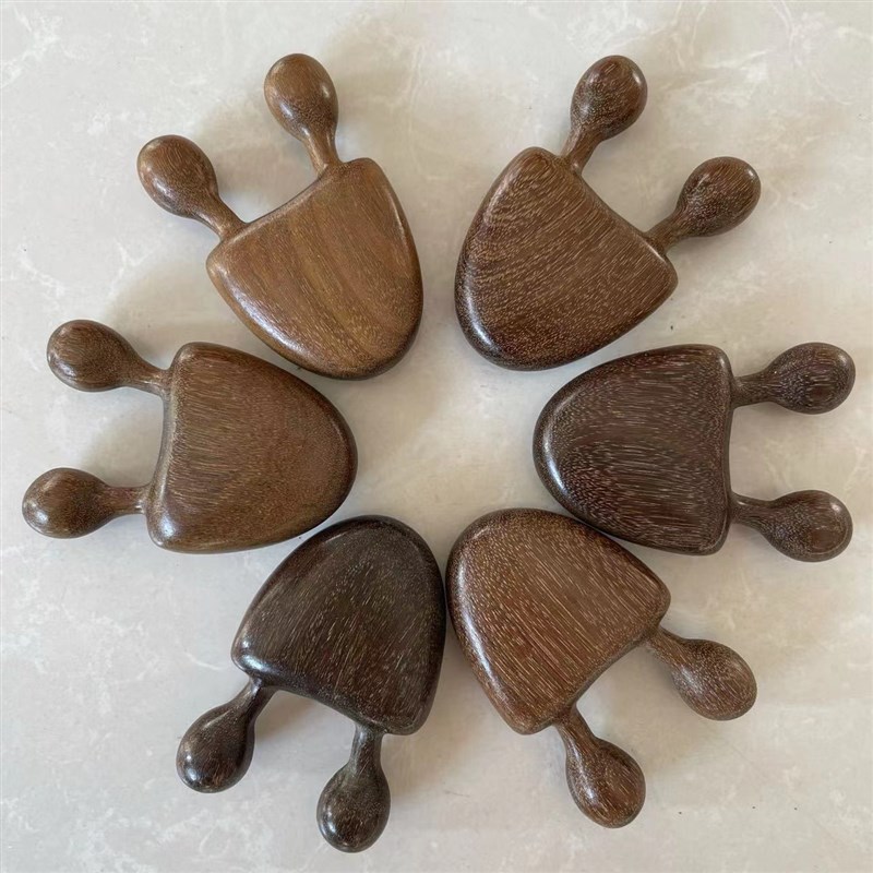 城城家【金丝绿檀非洲】木质黄花梨按摩梳缓解眼部按摩梳