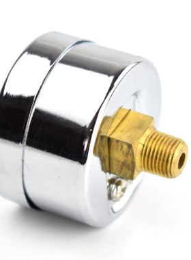 真空负压压力表Y-40Z -0.1MPa 1分银白色气压表外壳铁镀铬