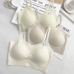 细肩带无痕舒适亲肤提拉上托聚拢美背无钢圈固定杯薄款 77033 内衣