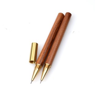 抄经笔金色笔芯描金笔佛像描金针管0.5mm描金笔抄经原木抄经笔细