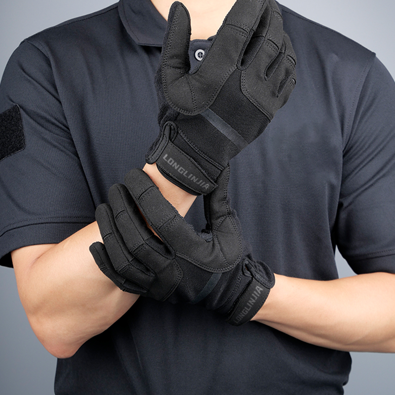 龙鳞甲新款战术防割突击手套全指掌心防割耐磨轻薄透气双指可触屏