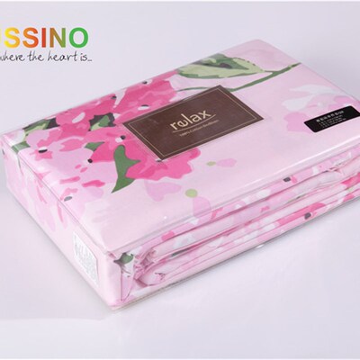 Aussino澳西奴全棉斜纹床上用品纯棉被床笠款四件套 蔷薇花影