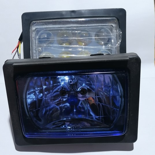 时风拖拉机大灯LED照明车灯方形蓝色农用车前大灯