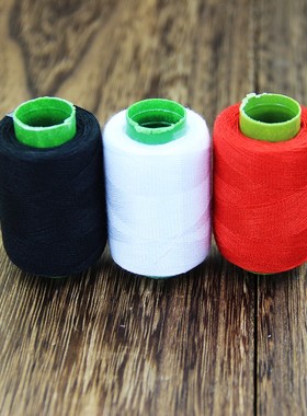 10小卷家用红色线套装手工缝制衣服编织 302宝塔针线黑/白/缝纫机