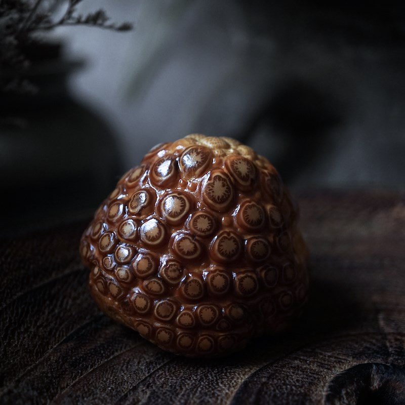 大成老师小头陀恶霸金蟾竹根雕手把件满钉老料手艺人文玩茶宠摆件