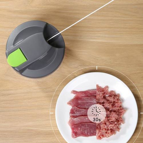 手拉式多功能切菜器搅馅绞肉机家用辅食磨蒜蓉切辣椒料理机碎菜机