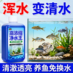 鱼缸净水剂水立清特清水质清澈澄清净化水杀菌清洁剂鱼缸水不浑浊