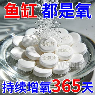 鱼缸增氧片养鱼长效氧气片缓释净化水质稳定剂制氧片水族增氧剂