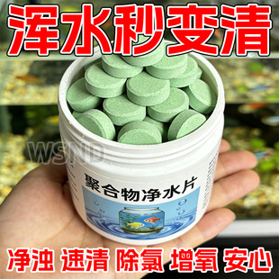 鱼缸高分子化合物净水片去除鱼缸异味净化水质去除腥味鱼缸专用