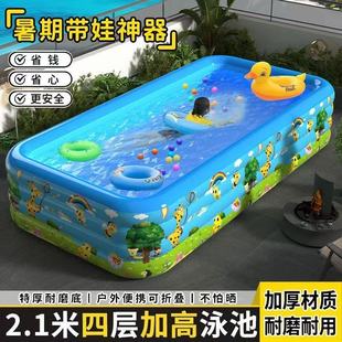 Bestway充气游泳池儿童加厚家用婴儿可折叠水池宝宝小孩户外洗澡