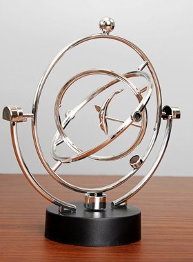 usb电池两用大型天体永动仪 办公室书桌装饰品摆件男生生日礼物