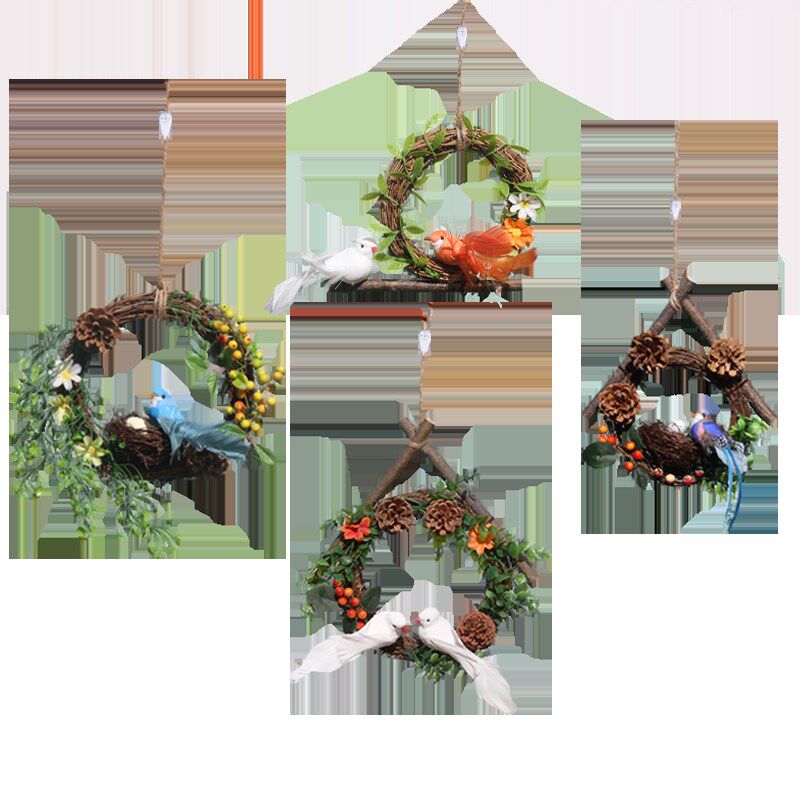 房间墙上装饰品挂件儿童墙面门口卧室布置鸟窝手工创意吊饰挂饰