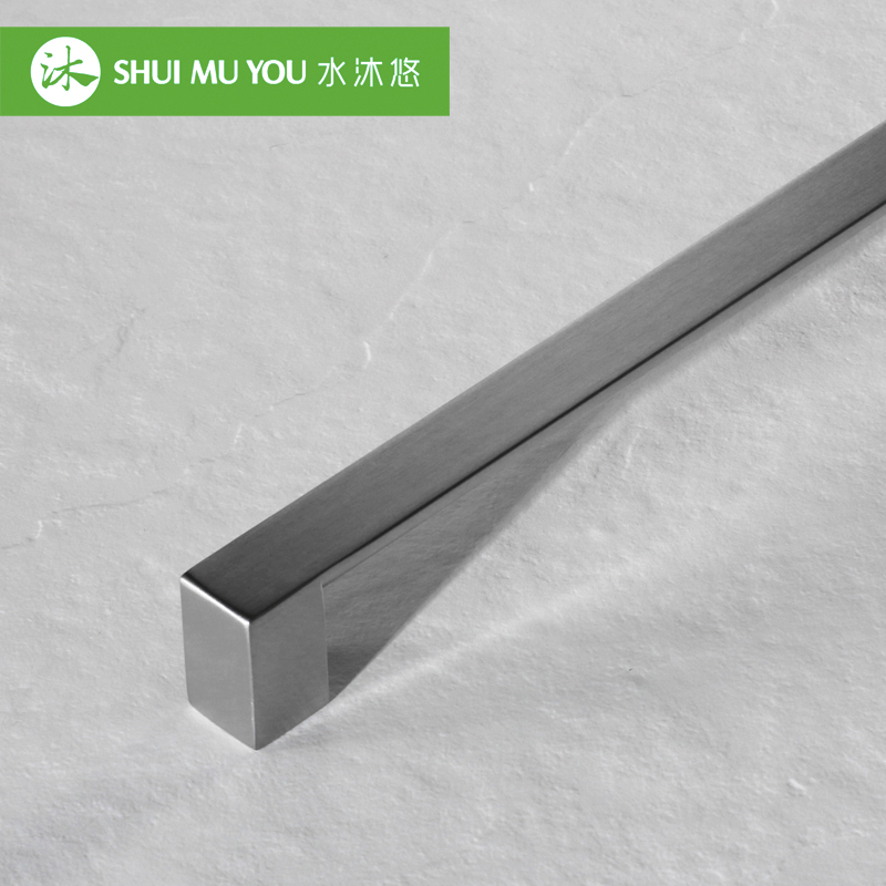 水沐悠高端不锈钢实心方形内半圆嵌入式洗碗机冰箱门拉篮拉手把手