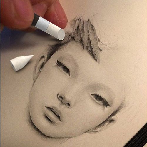 与物共生油画棒揉擦笔素描美术生专用纸擦笔笔头高光处工具套装