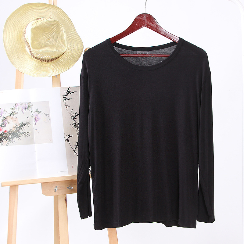 超薄打底衫1男士V领长袖汗衫宽松秋衣秋裤纯棉基础内衣