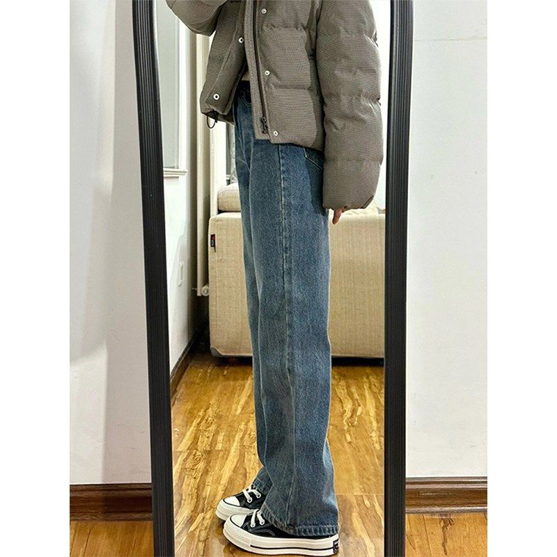 秋季大码女装胖妹妹显瘦裤子梨形身材阔腿裤粗腿宽胯直筒牛仔裤女,女装/女士精品,大码连衣裙,淘宝优惠券,粉丝福利购,淘宝优惠卷
