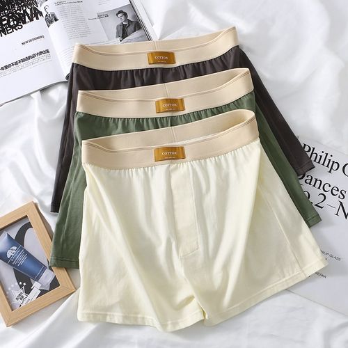 初内宽松男士内裤男平角裤男生阿罗裤男式四角裤男款裤头青年裤衩