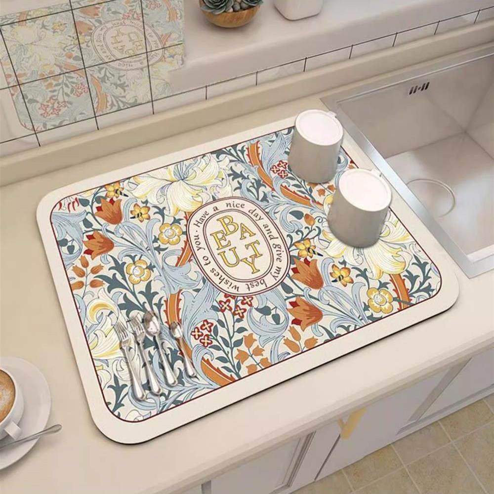 厨房台面沥水垫矽藻泥吸水凉垫桌面干 干燥垫杯垫免洗茶台吧台垫,居家布艺,餐垫,淘宝优惠券,粉丝福利购,淘宝优惠卷