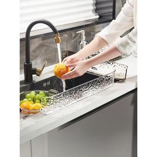 チュシンミ 吸盘波纹水槽挡水板洗碗池厨房水池防溅水挡板