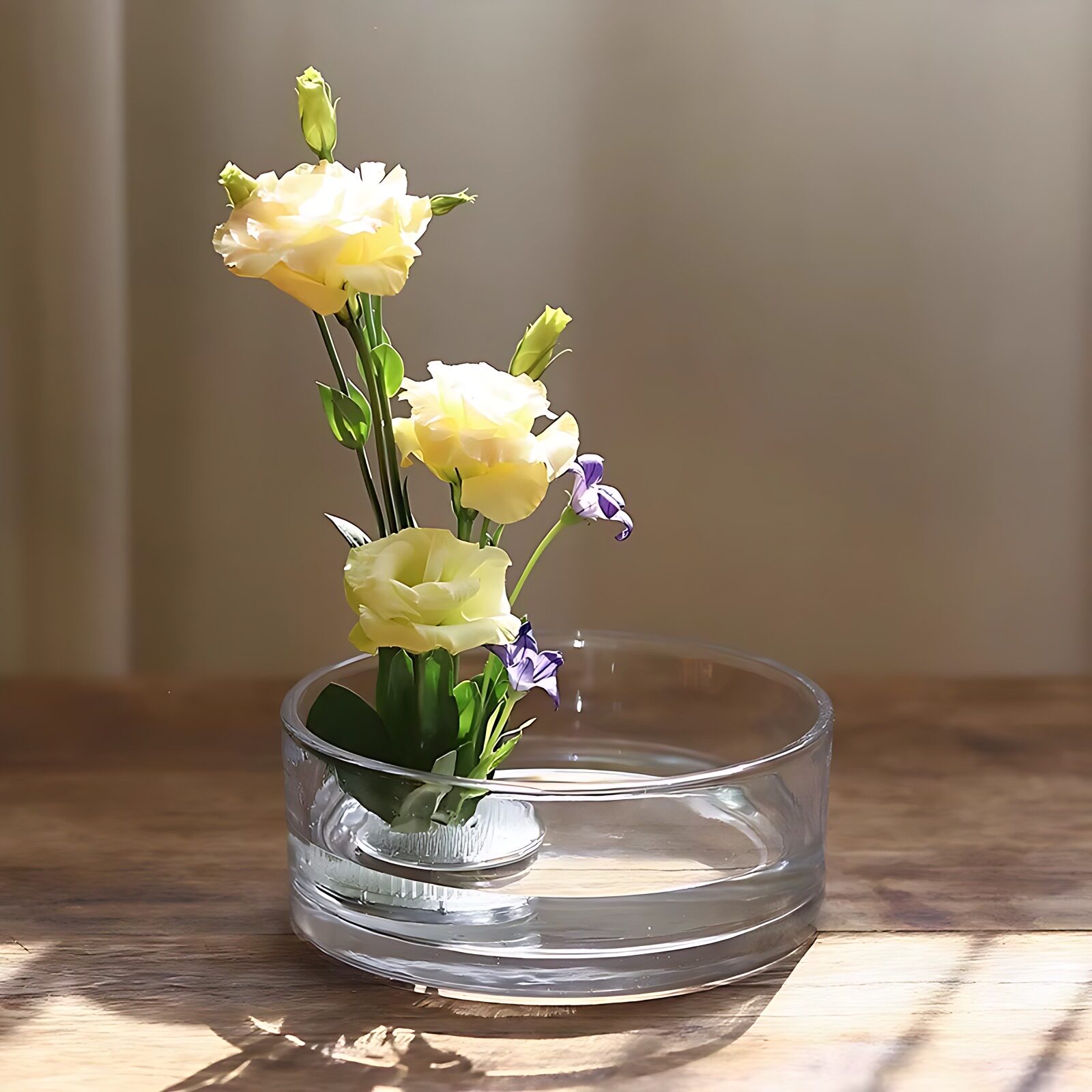 透明仿玻璃圆缸创意水培亚克力防摔花盆大口径客厅桌面水仙花插花