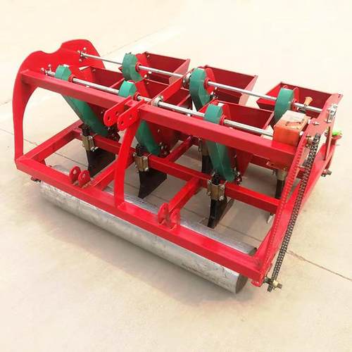 新型大蒜播种机四轮车带6行大蒜播种机手推电动元胡大蒜播种机