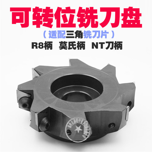 可转位铣刀盘160/180/250粗铣切削直角90度反转刀盘3130511铣刀片