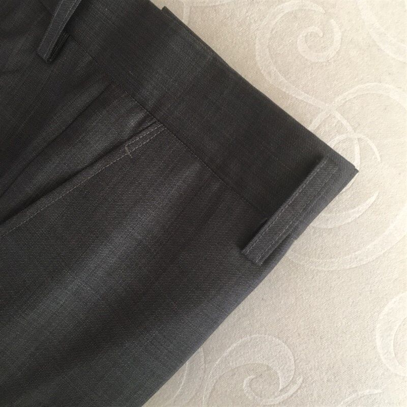 尼克大叔九分羊毛西裤男新款夏款修身英伦风卷边休闲裤大小码定制