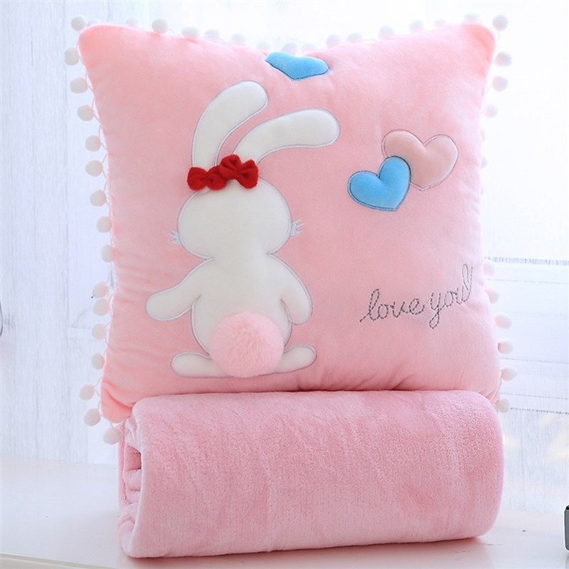 车内抱枕被子两用车载车上新款多功能空调被车用个性汽车靠垫一对