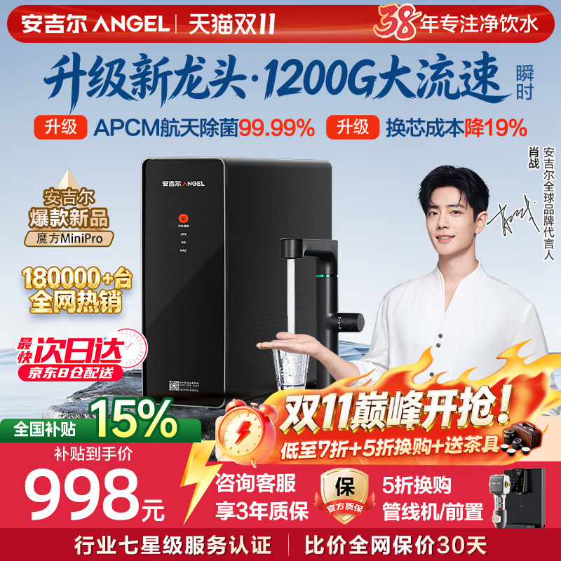 政府补贴安吉尔净水器家用自来水厨房直饮净水机ro反渗透十大名牌